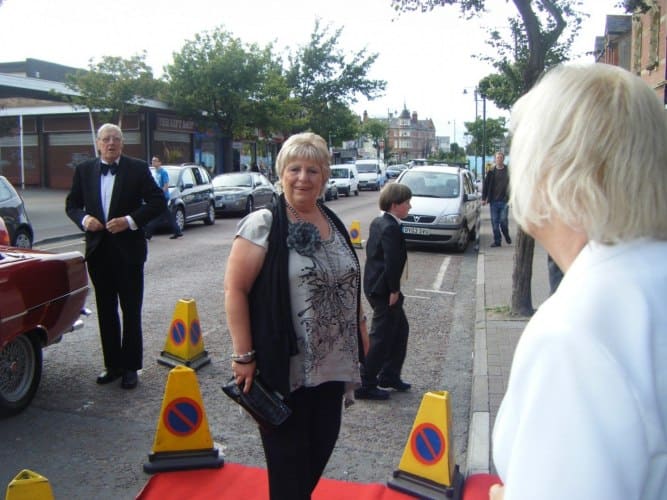 A photo of Sandra, Chair of the Friends of the Scala charity arrivi...